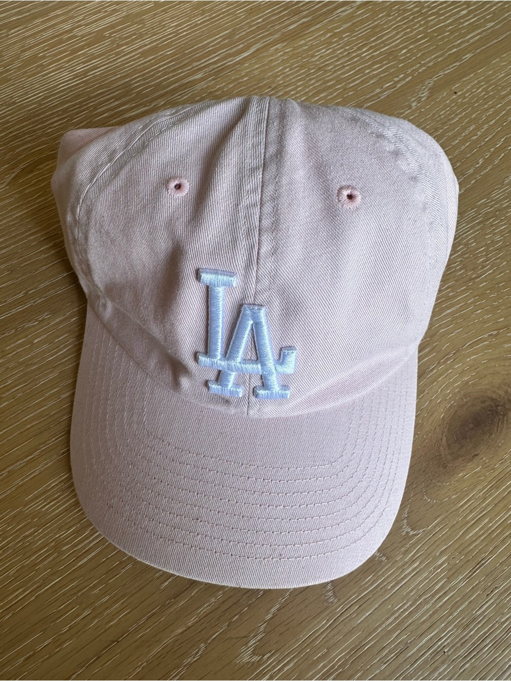 MLB Los Angeles Dodgers Pale Pink Cap with White LA Logo